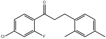 4'-CHLORO-3-(2,4-DIMETHYLPHENYL)-2'-FLUOROPROPIOPHENONE Structure