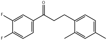 3',4'-DIFLUORO-3-(2,4-DIMETHYLPHENYL)PROPIOPHENONE Structure