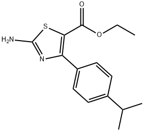 2-AMINO-4-[4-(1-METHYLETHYL)PHENYL]-5-THIAZOLECARBOXYLIC ACID ETHYL ESTER Structure