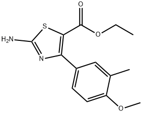 2-AMINO-4-(4-METHOXY-3-METHYLPHENYL)-5-THIAZOLECARBOXYLIC ACID ETHYL ESTER Structure