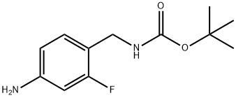 TERT-BUTYL 4-AMINO-2-FLUOROBENZYLCARBAMATE Structure