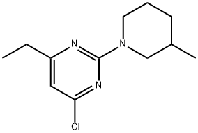 4-CHLORO-6-ETHYL-2-(3-METHYL-1-PIPERIDINYL)PYRIMIDINE Structure