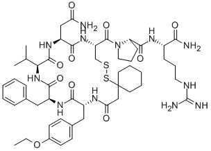 (D(CH2)(5/1),D-TYR(ET)2,VAL4,ARG8,DES-GLY9)-VASOPRESSIN Structure