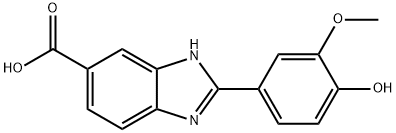 2-(4-HYDROXY-3-METHOXY-PHENYL)-1H-BENZOIMIDAZOLE-5-CARBOXYLIC ACID Structure