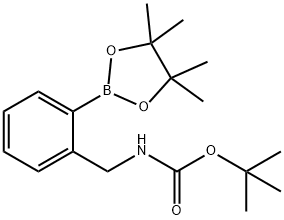 2-BOC-AMINOMETHYL-PHENYLBORONIC ACID PINACOL ESTER Structure