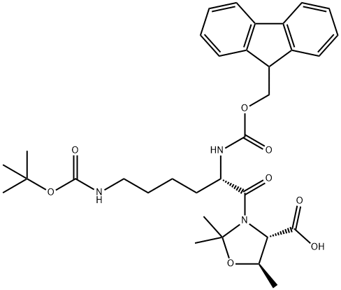 FMOC-LYS(BOC)-THR(PSIME,MEPRO)-OH Structure