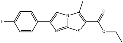 6-(4-FLUOROPHENYL)-3-METHYLIMIDAZO[2,1-B]THIAZOLE-2-CARBOXYLIC ACID ETHYL ESTER Structure