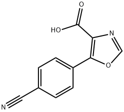 5-(4-CYANOPHENYL)-OXAZOLE-4-CARBOXYLIC ACID Structure