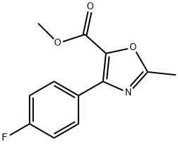 5-OXAZOLECARBOXYLIC ACID, 4-(4-FLUOROPHENYL)-2-METHYL-, METHYL ESTER Structure