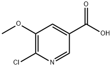 6-chloro-5-methoxy-  3-Pyridinecarboxylic  acid Structure