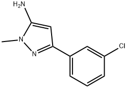 5-(3-CHLORO-PHENYL)-2-METHYL-2H-PYRAZOL-3-YLAMINE Structure