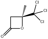 (S)-(-)-3-HYDROXY-3-METHYL-4,4,4-TRICHLOROBUTYRIC BETA-LACTONE Structure