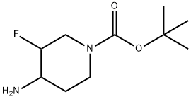 TERT-BUTYL 4-AMINO-3-FLUOROPIPERIDINE-1-CARBOXYLATE Structure