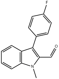 2-FORMYL-3-(4-FLUOROPHENYL)-1-N-METHYL INDOLE Structure