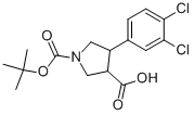 4-(3,4-DICHLORO-PHENYL)-PYRROLIDINE-1,3-DICARBOXYLIC ACID 1-TERT-BUTYL ESTER Structure