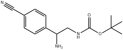 [2-AMINO-2-(4-CYANO-PHENYL)-ETHYL]-CARBAMIC ACID TERT-BUTYL ESTER HYDROCHLORIDE Structure