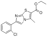 6-(2-CHLOROPHENYL)-3-METHYLIMIDAZO[2,1-B]THIAZOLE-2-CARBOXYLIC ACID ETHYL ESTER Structure