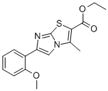 6-(2-METHOXYPHENYL)-3-METHYLIMIDAZO[2,1-B]THIAZOLE-2-CARBOXYLIC ACID ETHYL ESTER Structure