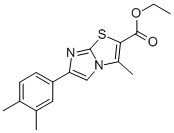 6-(3,4-DIMETHYLPHENYL)-3-METHYLIMIDAZO[2,1-B]THIAZOLE-2-CARBOXYLIC ACID ETHYL ESTER Structure