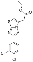 6-(3,4-DICHLOROPHENYL)IMIDAZO[2,1-B]THIAZOLE-3-ACETIC ACID ETHYL ESTER Structure