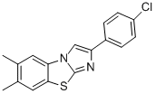 2-(4-CHLOROPHENYL)-6,7-DIMETHYLIMIDAZO[2,1-B]BENZOTHIAZOLE Structure