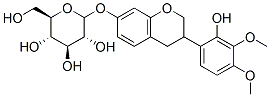 7,2'-dihydroxy-3',4'-dimethoxyisoflavane-7-O-glucoside Structure