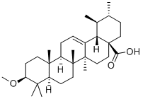 3-METHOXY-(3BETA)-URS-12-EN-28-OIC ACID Structure