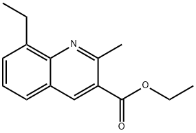 8-ETHYL-2-METHYLQUINOLINE-3-CARBOXYLIC ACID ETHYL ESTER Structure