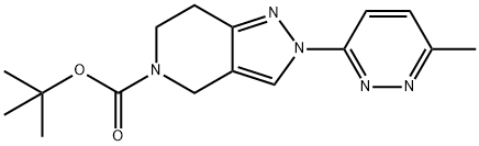 2-(6-METHYL-3-PYRIDAZINYL)-2,4,6,7-TETRAHYDRO-5H-PYRAZOLO[4,3-C]PYRIDINE-5-CARBOXYLIC ACID, TERT-BUTYL ESTER Structure