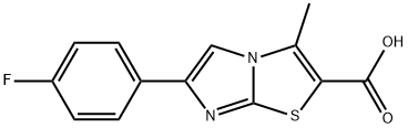 6-(4-FLUOROPHENYL)-3-METHYLIMIDAZO[2,1-B]THIAZOLE-2-CARBOXYLIC ACID Structure