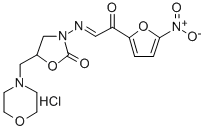 2-Oxazolidinone, 5-(morpholinomethyl)-3-(((5-nitro-2-furoyl)methylene) amino)-, hydrochloride Structure