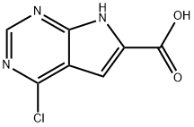 4-chloro-7H-pyrrolo[2,3-d]pyrimidine-6-carboxylic acid Structure