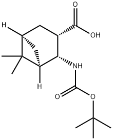 (1R,2R,3S,5R)-(2-TERT-BUTOXYCARBONYLAMINO)-6,6-DIMETHYLBICYCLO[3.1.1]HEPTAN-3-CARBOXYLIC ACID Structure