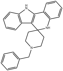 5,11-Dihydro-1'-(phenylmethyl)-spiro[6H-indolo[3,2-c]quinoline-6,4'-piperidine] Structure