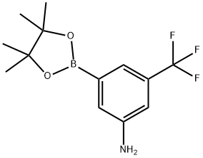 3-(4,4,5,5-Tetramethyl-1,3,2-dioxaborolan-2-yl)-5-(trifluoromethyl)aniline Structure