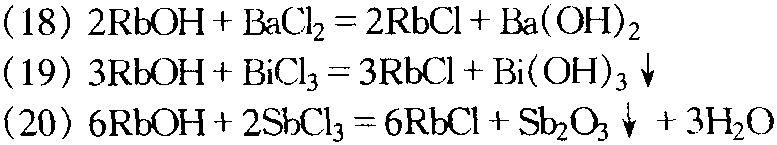 氢氧化铷与金属氯化物反应