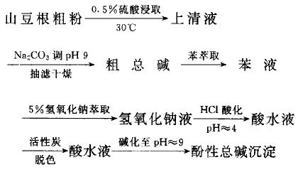 蝙蝠葛酚性生物碱的提取流程图