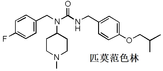 匹莫范色林 化学结构式