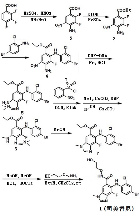 司美替尼的合成路线