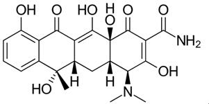 the chemical structure of tetracycline.