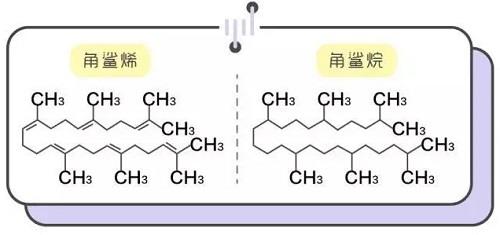 角鲨烷 和 角鲨烯 结构式