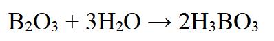 chemical reaction of preparation for Boric acid 2.png