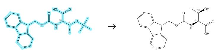 Fmoc-O-叔丁基-L-苏氨酸的脱保护反应