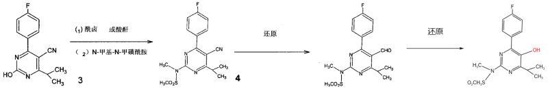 4-(4-氟苯基)-6-异丙基-2-[(N-甲基-N-甲磺酰)氨基]嘧啶-5-甲醇的合成.jpg