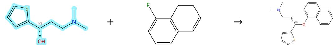 S-(-)-N,N-二甲基-3-羟基-3-(2-噻吩)丙胺的芳香亲核取代反应