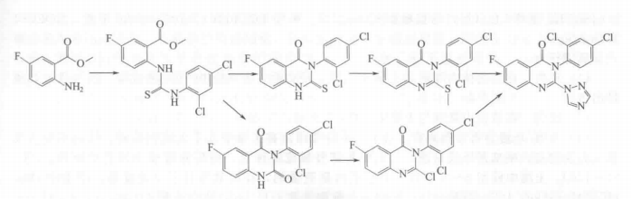 氟喹唑的合成路线