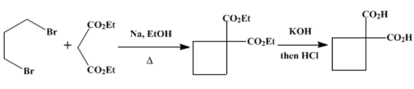 5445-51-2 1,1-Cyclobutanedicarboxylic acidsynthesis methodethyl esterhydrolysis