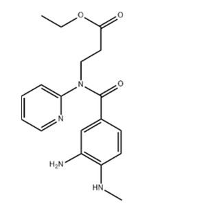 Ethyl 3-(3-amino-4-(methylamino)-N-(pyridin-2-yl)benzamido)propanoate