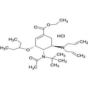 (3R,4R,5S)-4-N-Acetyl(1,1-dimethylethyl)amino-5-N,N-diallylamino-3-(1-ethylpropoxy)-1-cyclohexene-1-carboxylic acid ethyl ester monohydrochloride