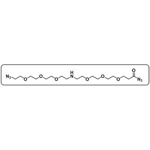 N-(Azido-PEG3)-NH-PEG3-acid HCl salt